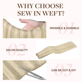 GOO GOO Hair Extensions showing double weft design
