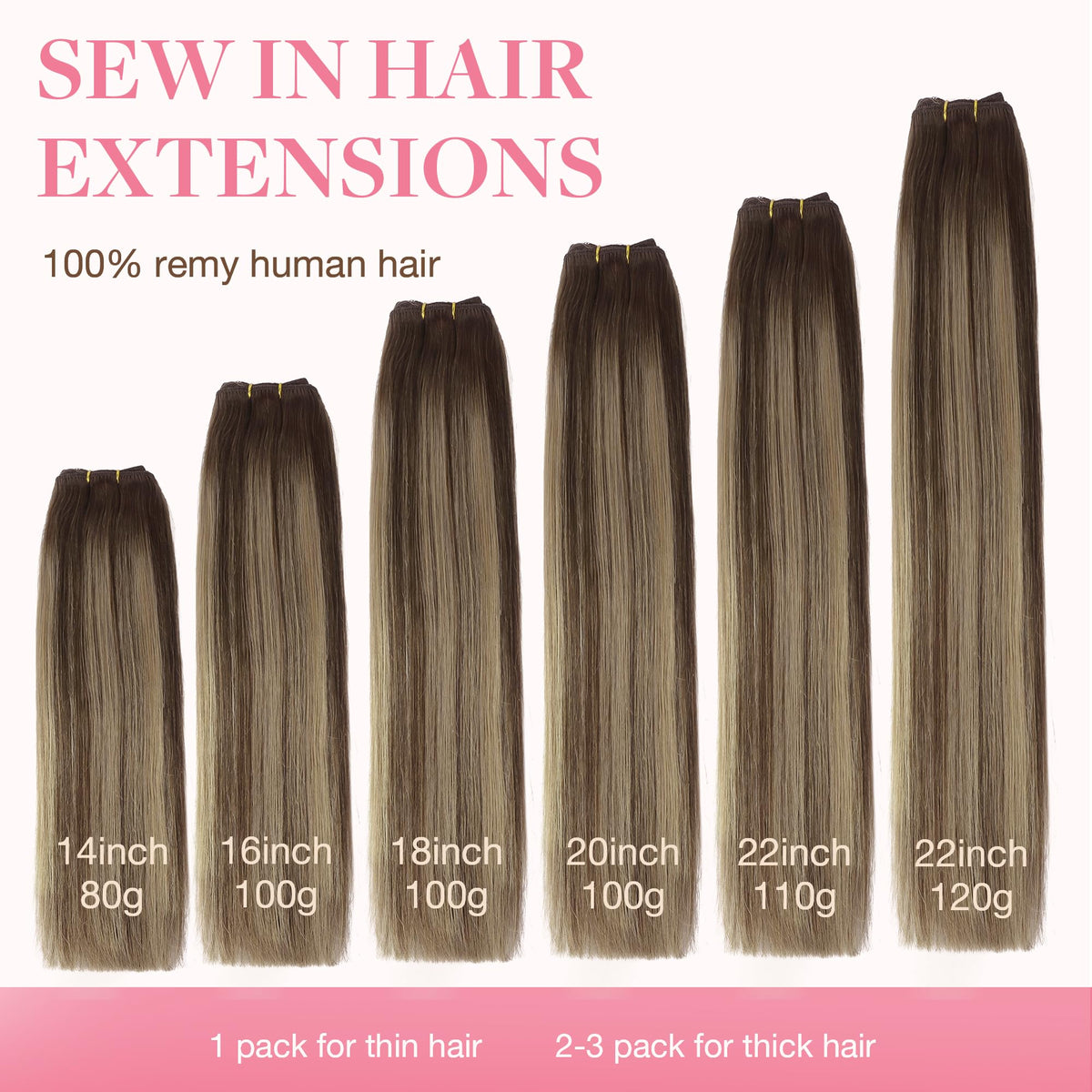 GOO GOO Hair Extensions showing length