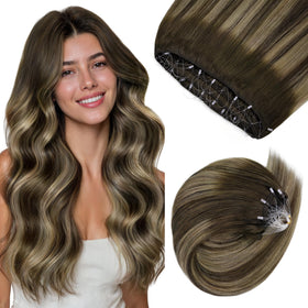 GOO GOO Micro Beaded Weft Hair Extensions 160g front view