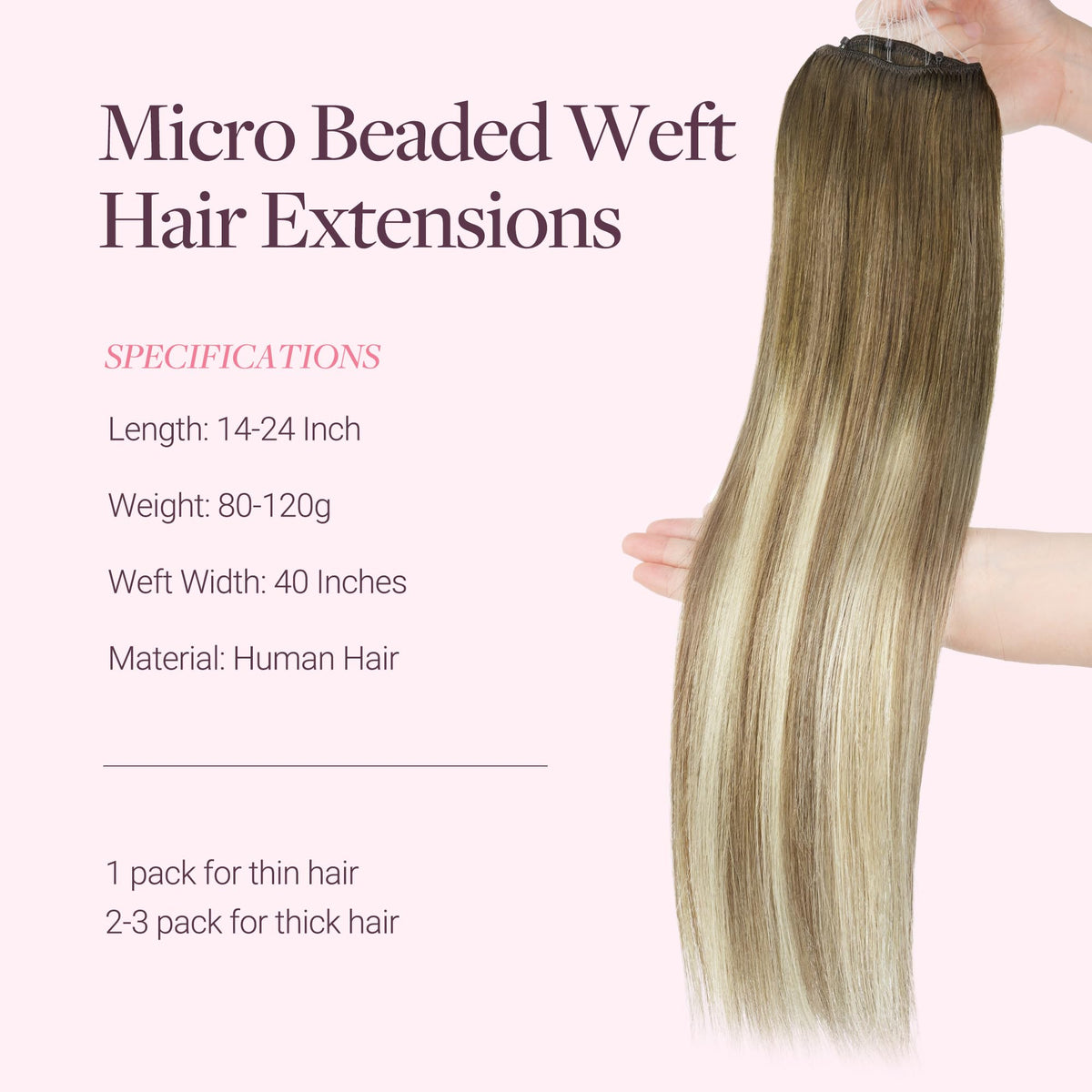 GOO GOO Micro Beaded Weft Hair Extensions installation process