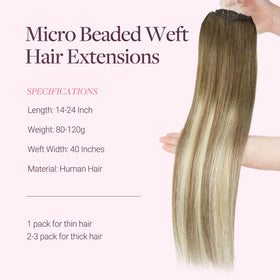 GOO GOO Micro Beaded Weft Hair Extensions installation process