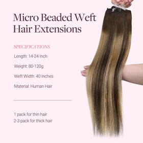 GOO GOO Micro Beaded Weft Hair Extensions installation process