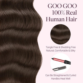 GOO GOO Micro Beaded Weft Hair Extensions length comparison