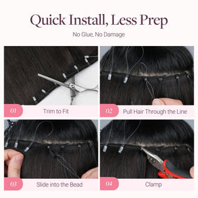 GOO GOO Micro Beaded Weft Hair Extensions packaging