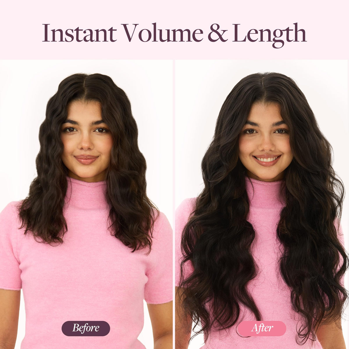 GOO GOO Micro Beaded Weft Hair Extensions styled with curls