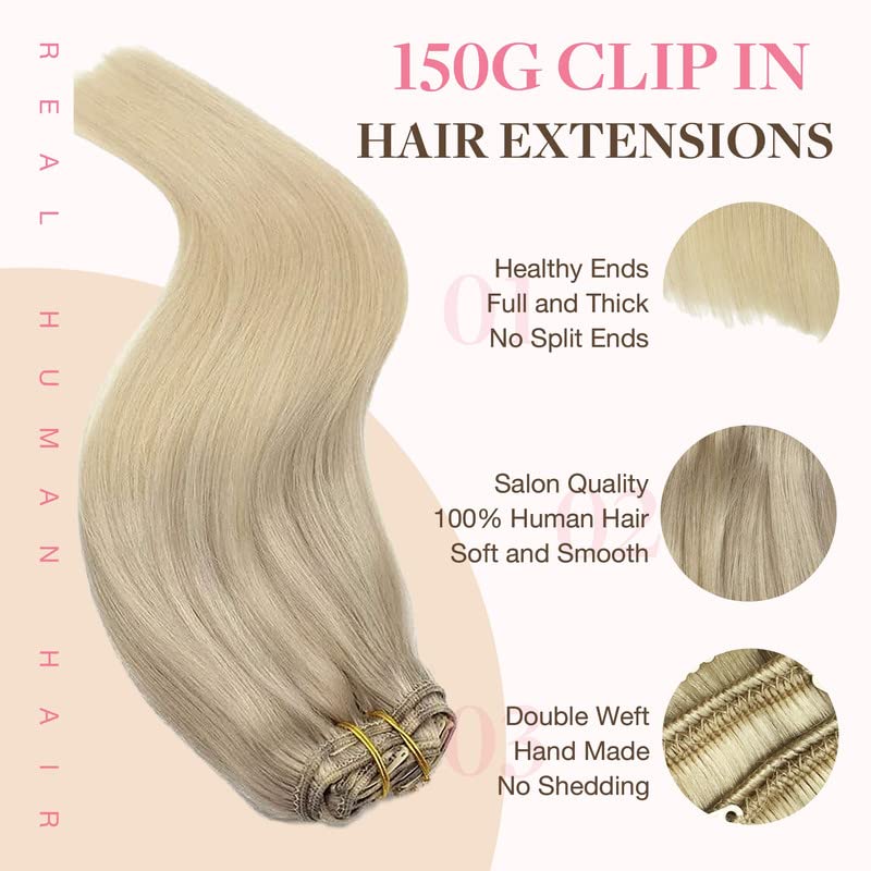 GOO GOO Remy Human Hair Clip in Extensions 22in packaging