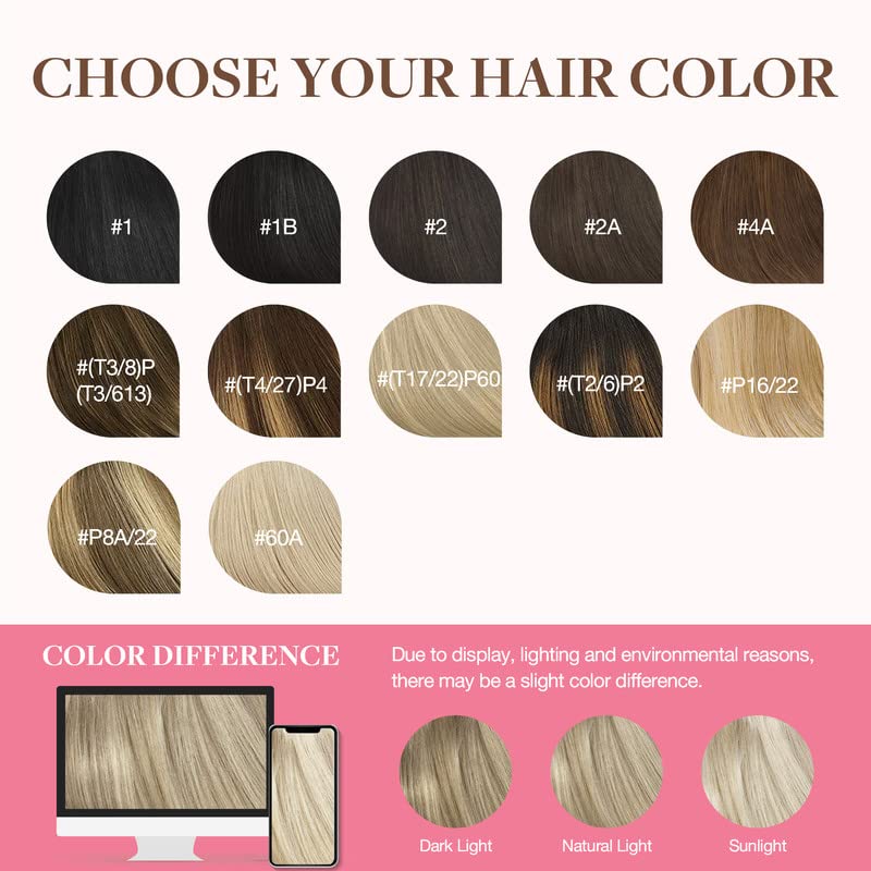 GOO GOO Remy Human Hair Clip in Extensions 22in texture detail
