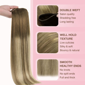 GOO GOO Sew In Hair Extensions 18In 100g close-up
