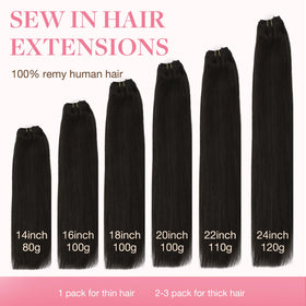 GOO GOO Sew In Hair Extensions 20In 100g colour options