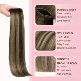 GOO GOO Sew In Hair Extensions 22In on model