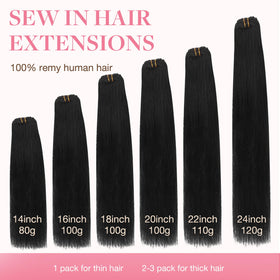 GOO GOO Sew In Hair Extensions 22In texture detail