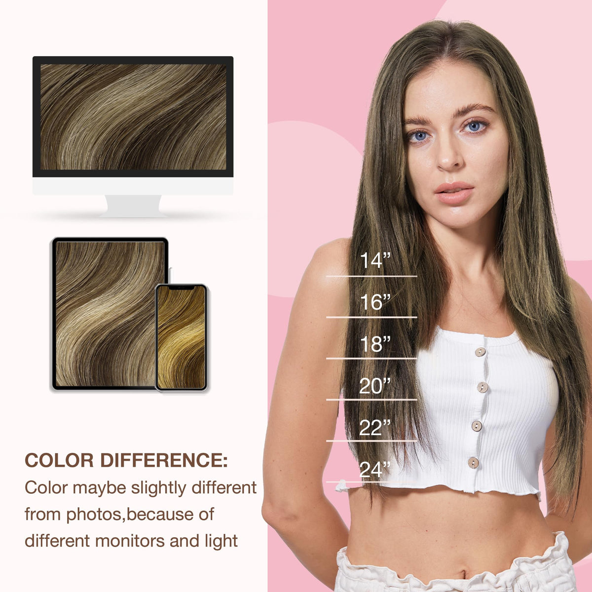 GOO GOO Sew In Hair Extensions in natural light