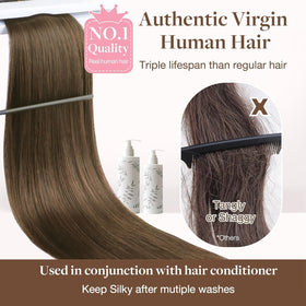GOO GOO Sew in Hair Extensions Light Ash Brown packaging
