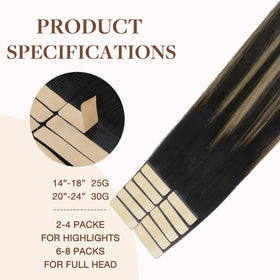 GOO GOO Tape in Hair Extensions 10pcs displayed on a flat surface