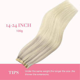 GOO GOO Tape in Hair Extensions 12 inch 80g on display