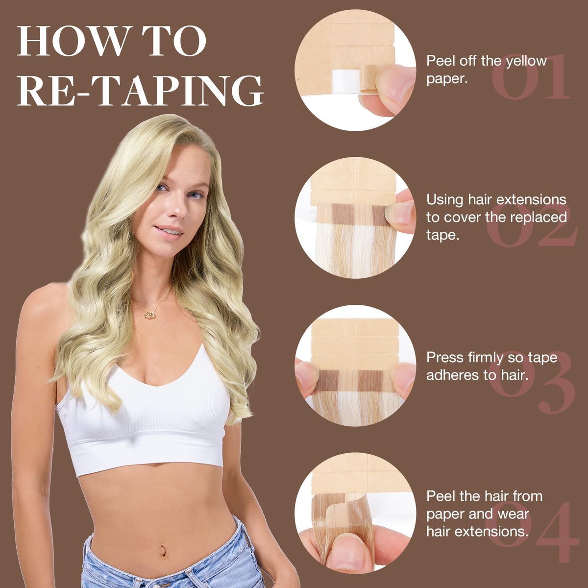GOO GOO Tape in Hair Extensions 12 inch 80g packaging