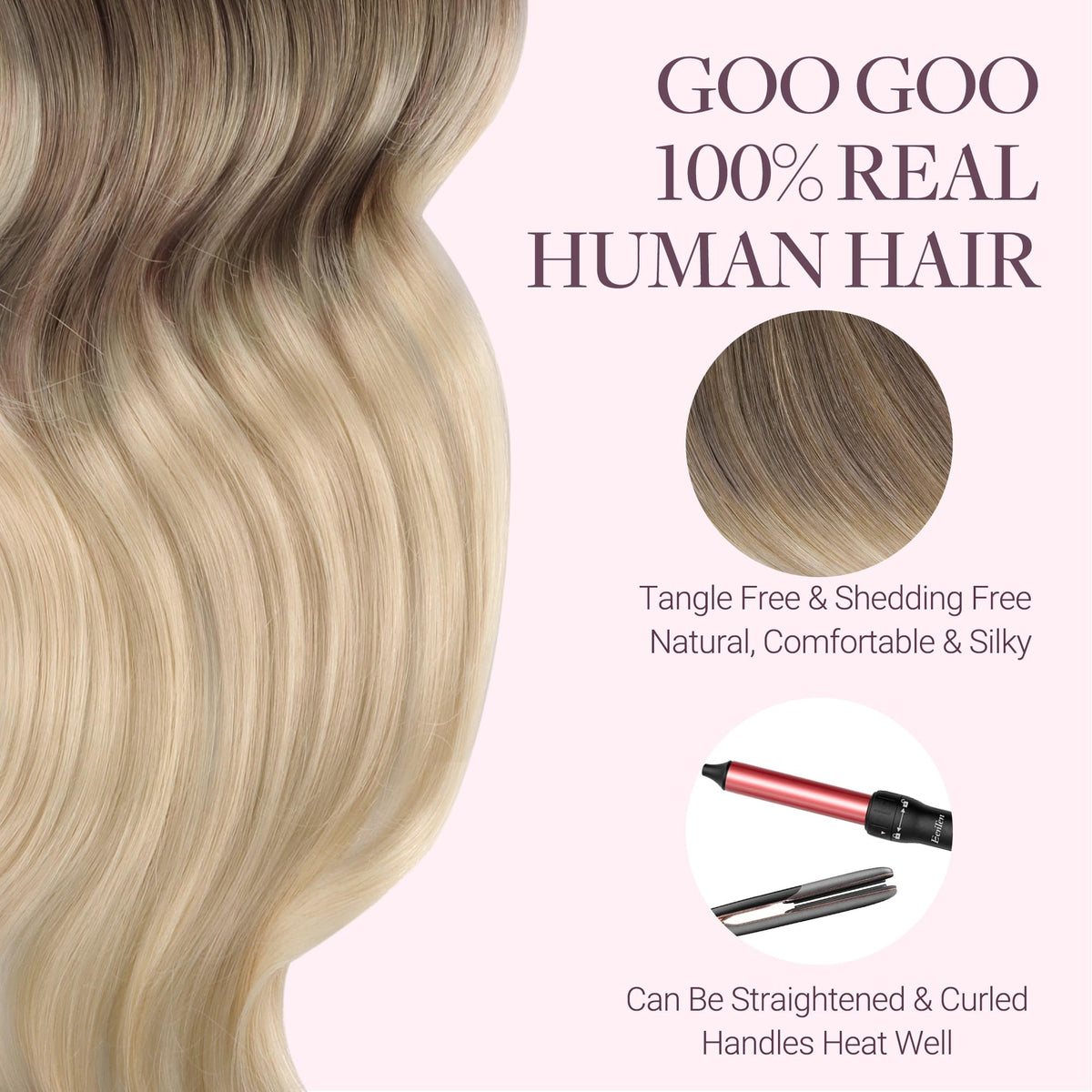 GOO GOO Tape in Hair Extensions 14inch care instructions