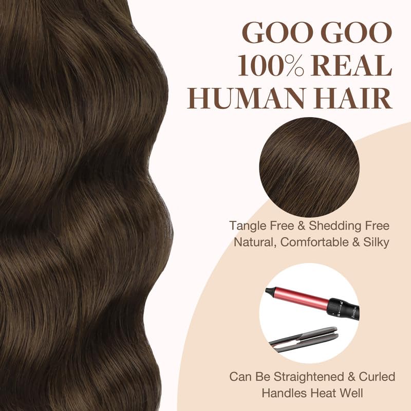 GOO GOO Tape in Hair Extensions 14inch Chocolate Brown colour match service