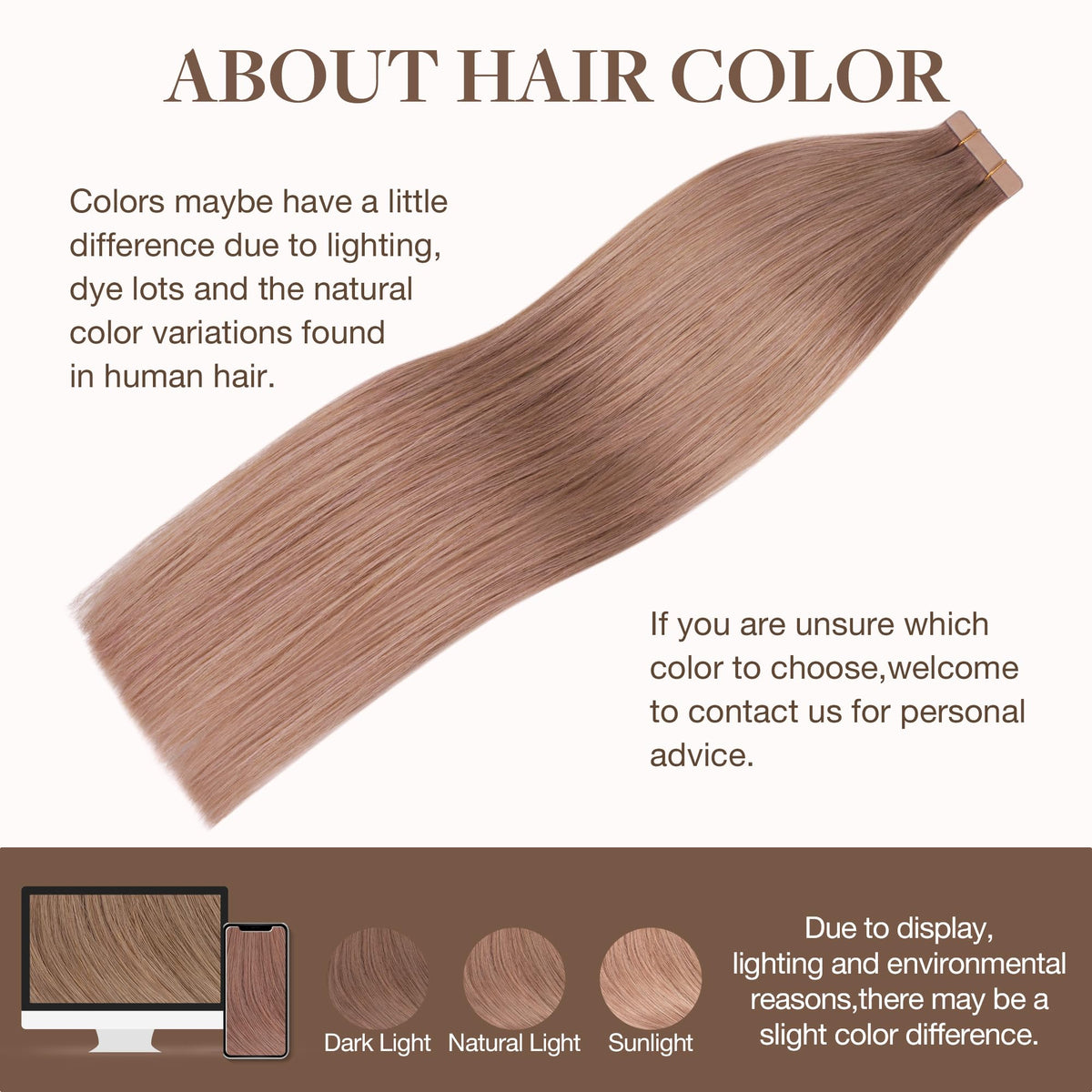 GOO GOO Tape in Hair Extensions 16inch length comparison
