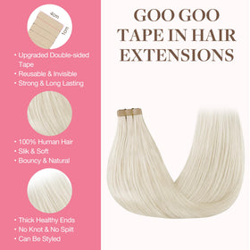 GOO GOO Tape in Hair Extensions 16inch packaging