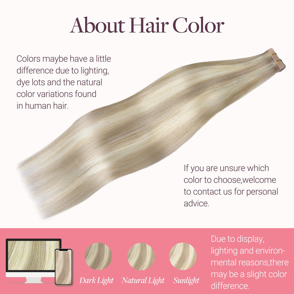 GOO GOO Tape in Hair Extensions 18F/60A Balayage on a model