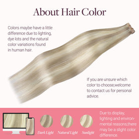 GOO GOO Tape in Hair Extensions 18F/60A Balayage on a model