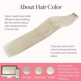 GOO GOO Tape in Hair Extensions 18inch length comparison
