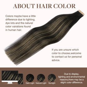 GOO GOO Tape in Hair Extensions 1B/19/1B colour comparison
