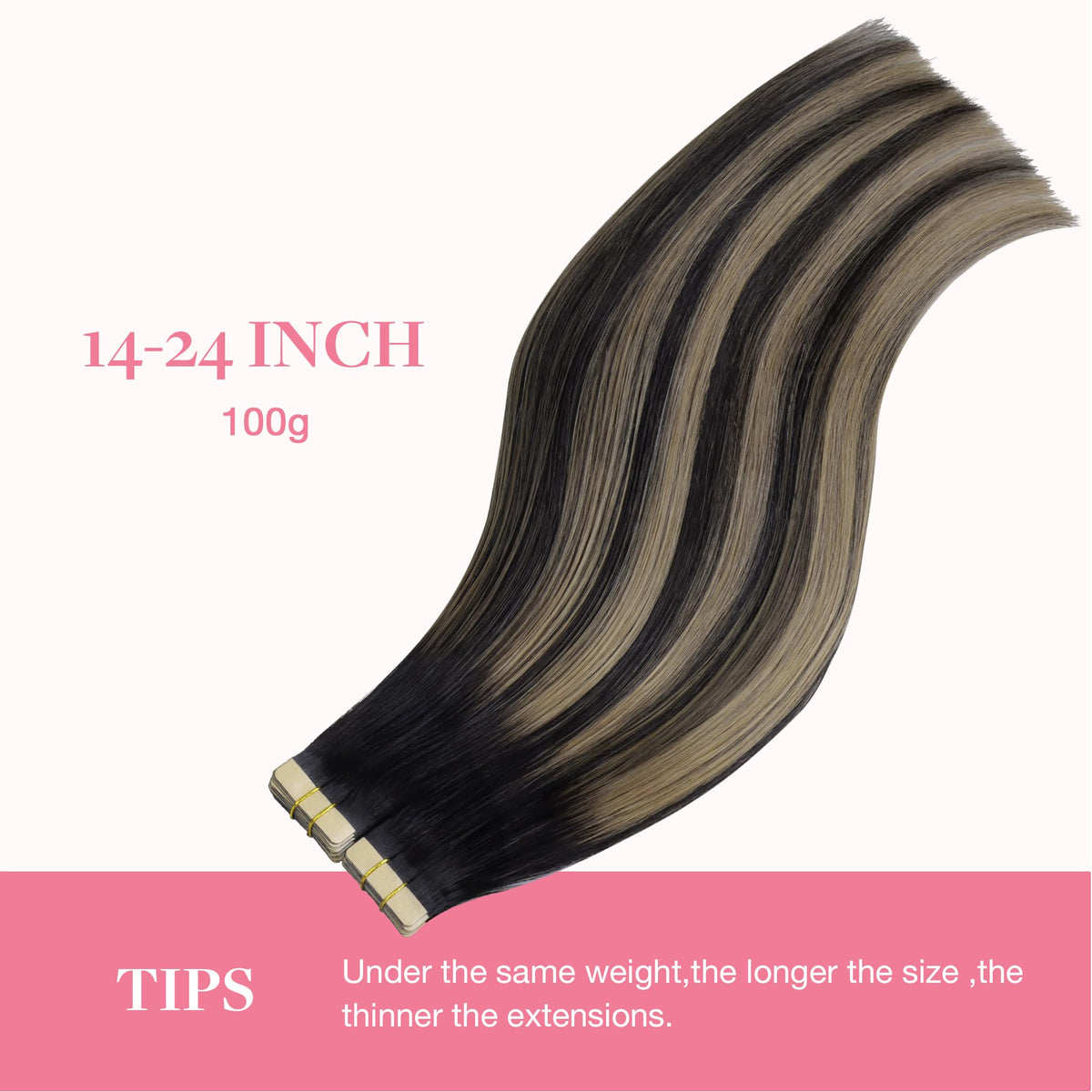 GOO GOO Tape in Hair Extensions 1B/19/1B lifestyle scene