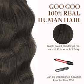 GOO GOO Tape in Hair Extensions 1C Mocha Brown swatch