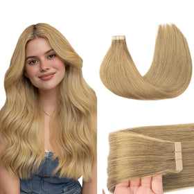GOO GOO Tape in Hair Extensions 20 Inch Bronde front view
