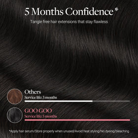 GOO GOO Tape in Hair Extensions 20 Inch Chocolate Brown packaging