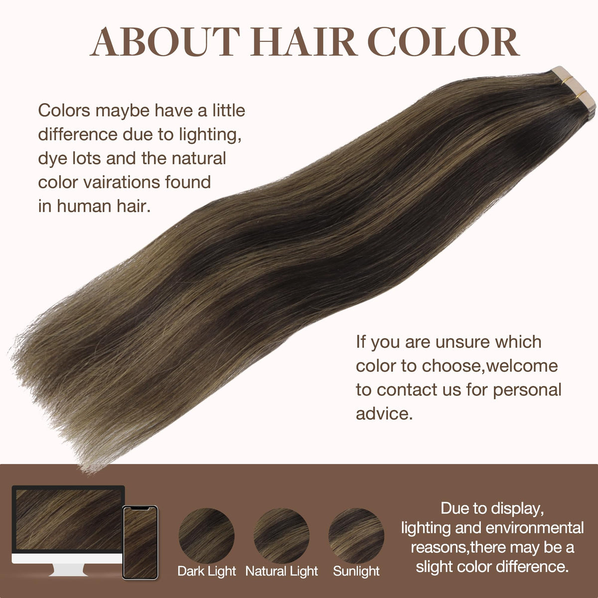 GOO GOO Tape in Hair Extensions 20inch length comparison