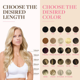 GOO GOO Tape in Hair Extensions 20inch showing thickness