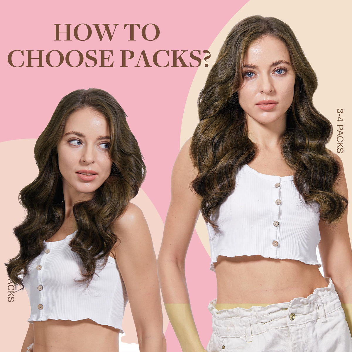 GOO GOO Tape in Hair Extensions 22inch on model