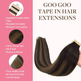GOO GOO Tape in Hair Extensions 40pcs packaging