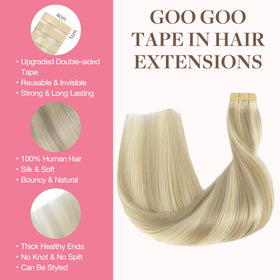 GOO GOO Tape in Hair Extensions 80g packaging
