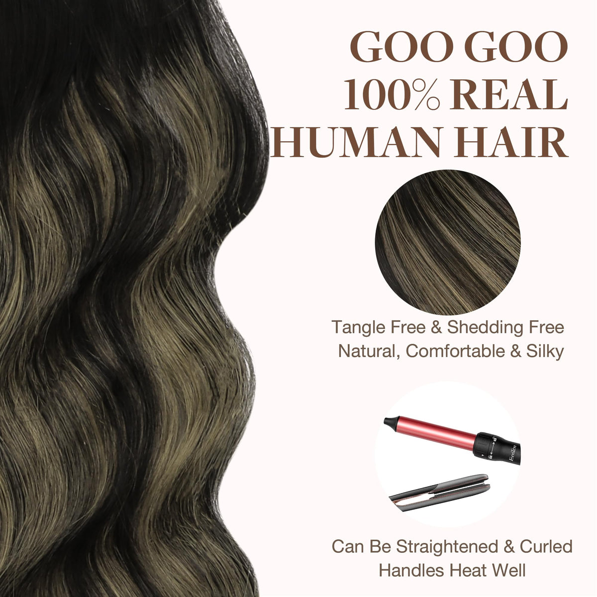 GOO GOO Tape in Hair Extensions application process