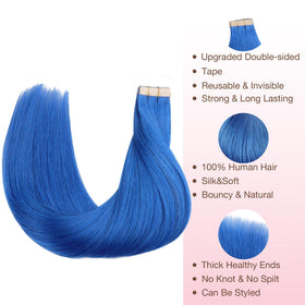 GOO GOO Tape-In Hair Extensions Blue 22 Inch packaging