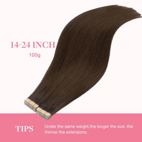 GOO GOO Tape in Hair Extensions Chocolate Brown styling options