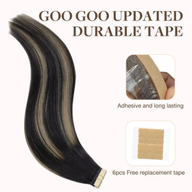 GOO GOO Tape in Hair Extensions close-up of tape