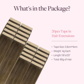 GOO GOO Tape in Hair Extensions close-up of weft