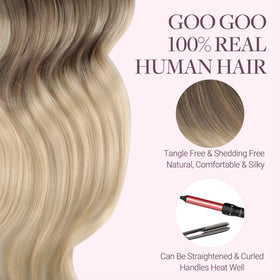 GOO GOO Tape in Hair Extensions color match service example