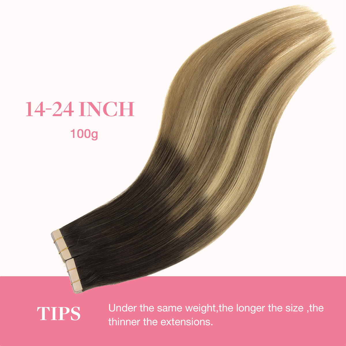 GOO GOO Tape in Hair Extensions colour match service example