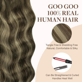 GOO GOO Tape in Hair Extensions colour match service example
