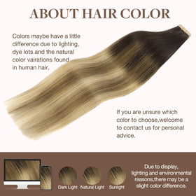 GOO GOO Tape in Hair Extensions colour range including balayage