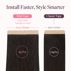 GOO GOO Tape in Hair Extensions cut-to-fit tape detail