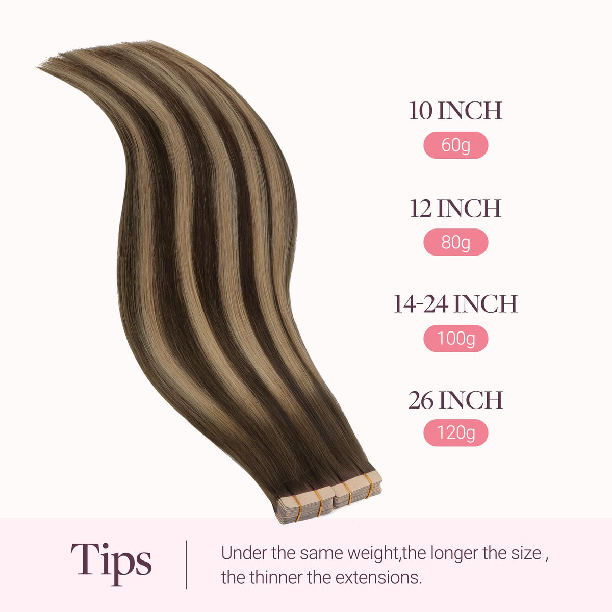 GOO GOO Tape in Hair Extensions displayed in natural light