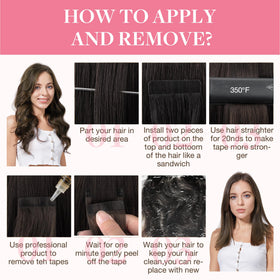 GOO GOO Tape in Hair Extensions displayed in natural light
