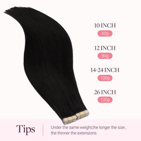 GOO GOO Tape in Hair Extensions displayed on a model